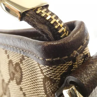 Pre-owned Gucci Beige Gg Canvas Shoulder Bag () In Sand