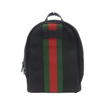 Pre-owned Gucci Black Canvas Backpack ()