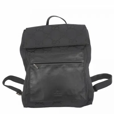 Pre-owned Gucci Black Canvas Backpack ()