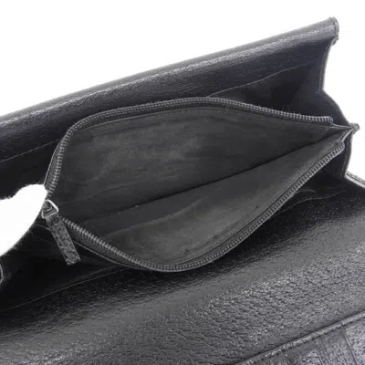 Pre-owned Gucci Black Gg Canvas Long Wallet (bi-fold) ()