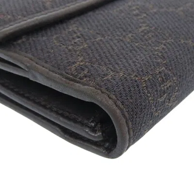 Pre-owned Gucci Black Gg Canvas Long Wallet (bi-fold) ()