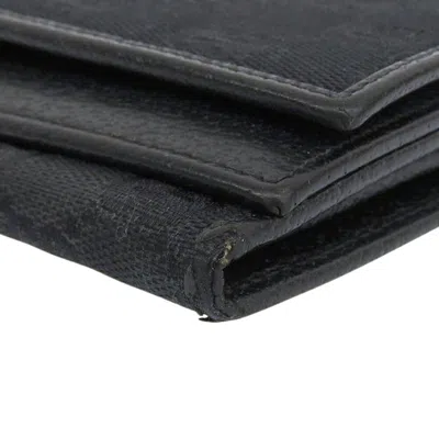 Pre-owned Gucci Black Gg Canvas Long Wallet (bi-fold) ()