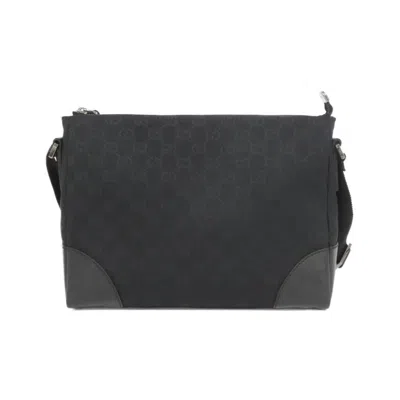 Pre-owned Gucci Black Gg Canvas Shoulder Bag ()