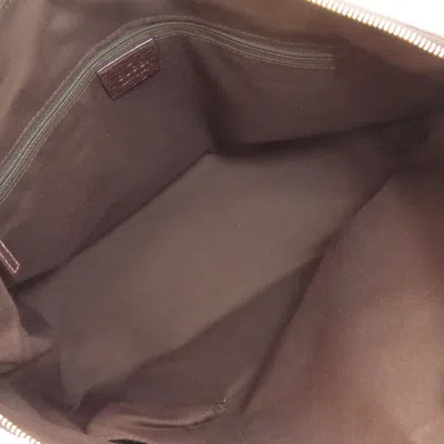 Pre-owned Gucci Brown Canvas Leather Tote Bag ()
