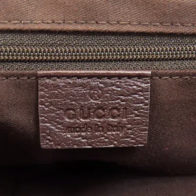 Pre-owned Gucci Brown Canvas Leather Tote Bag ()