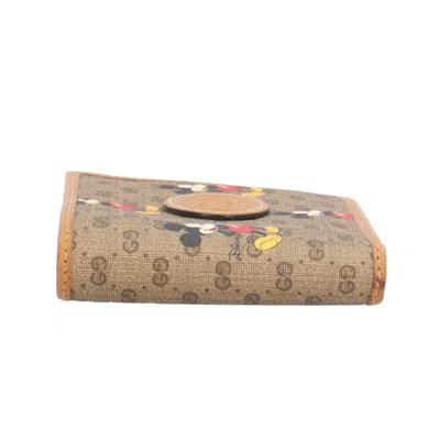 Pre-owned Gucci Brown Gg Supreme Canvas Wallet (bi-fold) ()