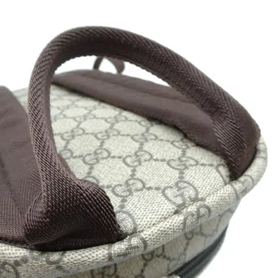 Pre-owned Gucci Brown Gg Supreme Leather Backpack ()