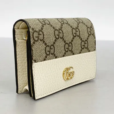 Pre-owned Gucci Brown Ivory Leather Wallet (bi-fold) ()