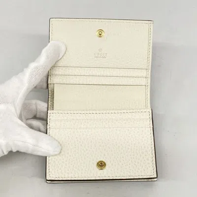 Pre-owned Gucci Brown Ivory Leather Wallet (bi-fold) ()