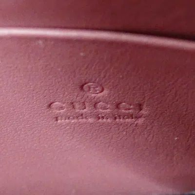 Pre-owned Gucci Brown Pink Gg Supreme Chain/shoulder Wallet () In Multi