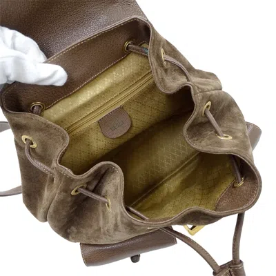 Pre-owned Gucci Brown Suede Backpack ()