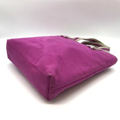 Pre-owned Gucci Pink Canvas Handbag Tote Bag ()