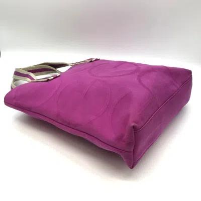 Pre-owned Gucci Pink Canvas Handbag Tote Bag ()