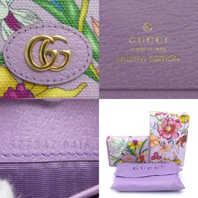 Pre-owned Gucci Purple Canvas Leather Wallet (bi-fold) ()