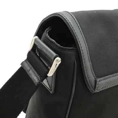 Pre-owned Gucci Sherry Line Black Green Red Color Nylon Canvas Shoulder Bag () In Multi