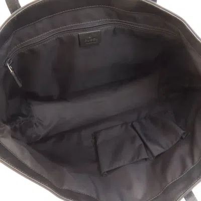 Pre-owned Gucci Sherry Line Black Nylon Tote Bag ()