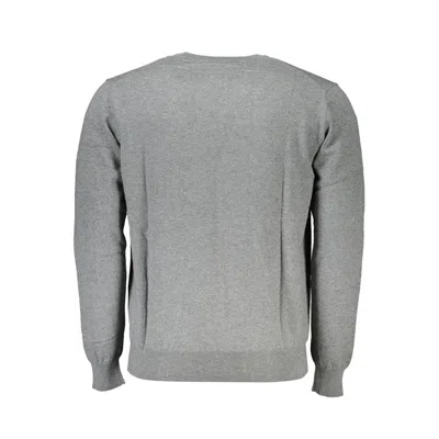 Harmont & Blaine V-neck Cotton Blend Sophisticated Sweater In Gray