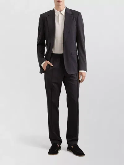 Dolce & Gabbana Straight Leg Trousers Crease Detailing Pockets In Black