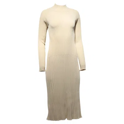 Proenza Schouler Carmen Ribbed-knit Midi Dress In Cream Viscose In Neutral