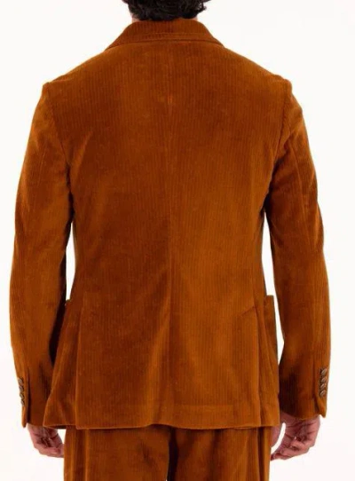 Circolo 1901 Double-breasted Corduroy Jacket In Brown
