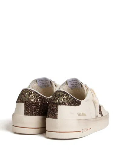 Golden Goose Deluxe Brand Stardan Glittered Sneakers In White