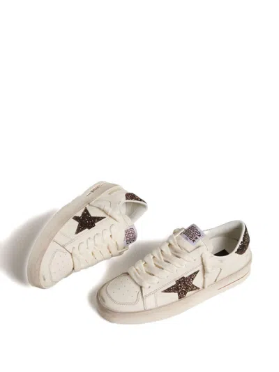 Golden Goose Deluxe Brand Stardan Glittered Sneakers In White