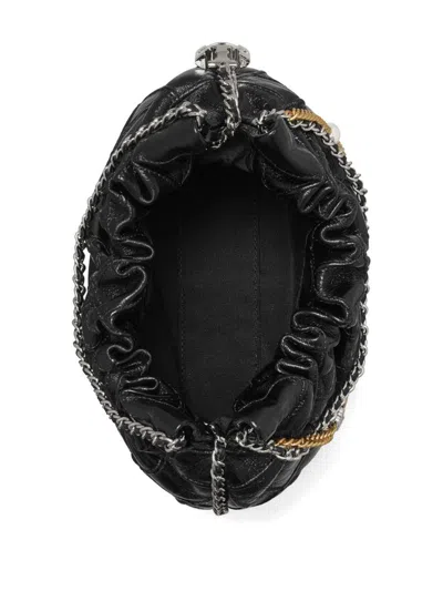 Tory Burch Quilted Shoulder Bag Chain Strap Design In Black