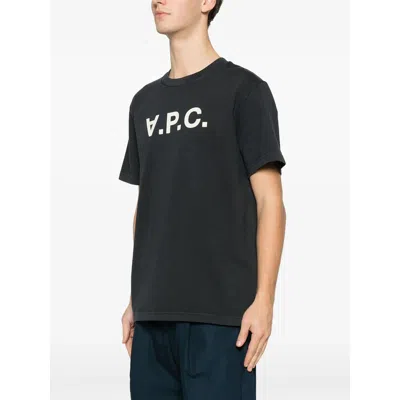 Apc Cotton Crew Neck Short Sleeve T Shirt In Black