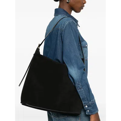Apc Adjustable-strap Zip Shoulder Bag In Black