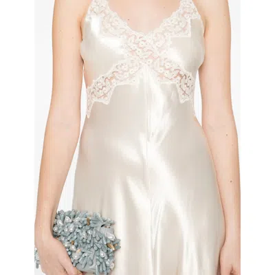 Alberta Ferretti Neutrals Dresses Women In White