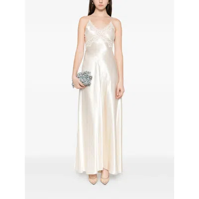 Alberta Ferretti Neutrals Dresses Women In White