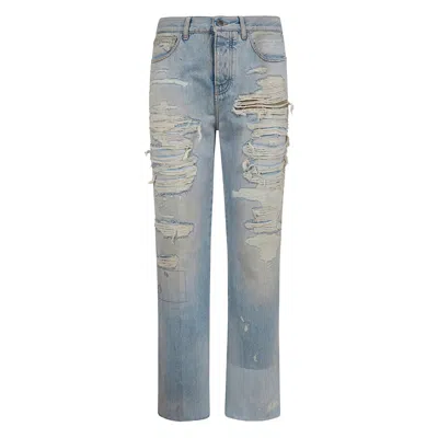 Amiri Distressed-effect Denim Jeans In Blue