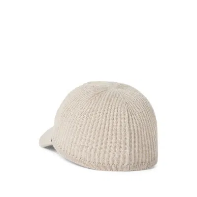 Brunello Cucinelli Cashmere Cap Featuring Contrast Trim In Neutral