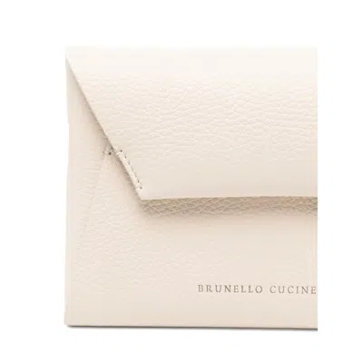Brunello Cucinelli Envelope Chain-strap Mini Bag In Neutral