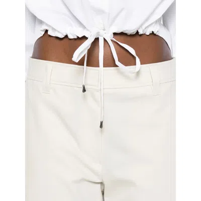 Brunello Cucinelli Casual Pants With Belt Loops In White