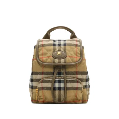 Burberry Mini Horseshoe Quilted Nylon Backpack Bags In Multi