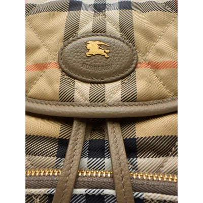 Burberry Mini Horseshoe Quilted Nylon Backpack Bags In Multi