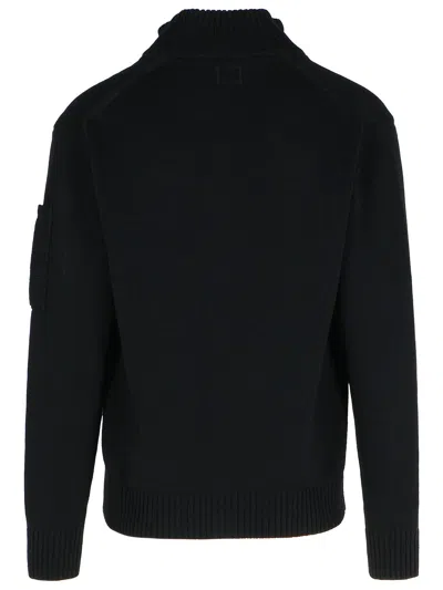 C.p. Company 'lens' Black Cotton Jacket Men In Black