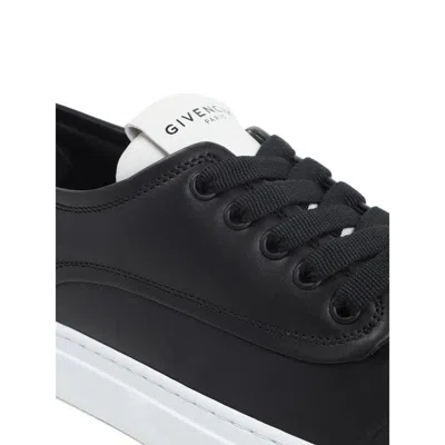 Givenchy New City Leather Low Sneakers Shoes In Black