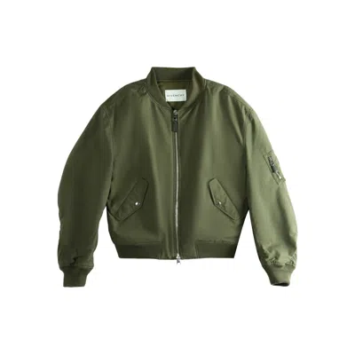 Givenchy Zip Pocket Cotton Jacket In Green