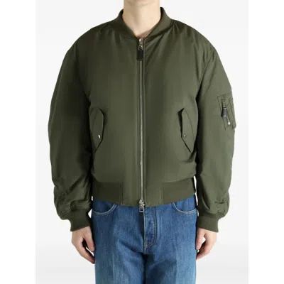 Givenchy Zip Pocket Cotton Jacket In Green