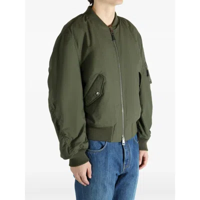 Givenchy Zip Pocket Cotton Jacket In Green