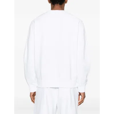 Givenchy White Couture Seam Sweatshirt With Embroidered Logo In White