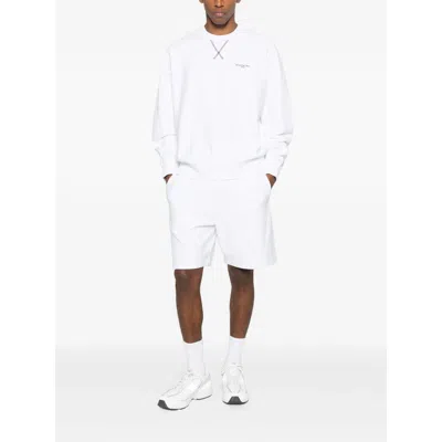 Givenchy White Couture Seam Sweatshirt With Embroidered Logo In White