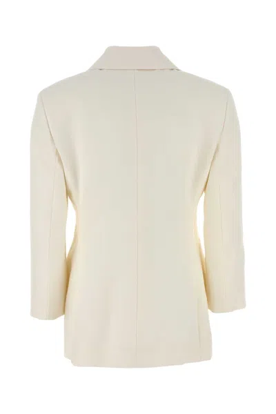 Givenchy Longline Jacket Featuring Front Pockets In Neutral