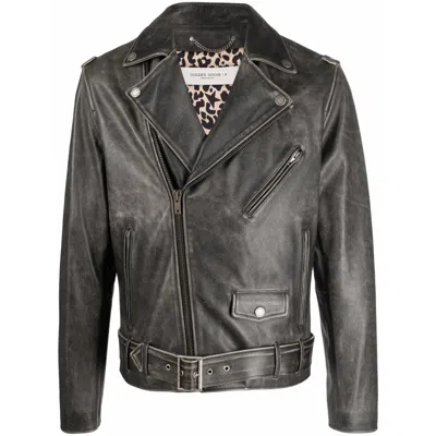 Golden Goose Biker Jacket In Black