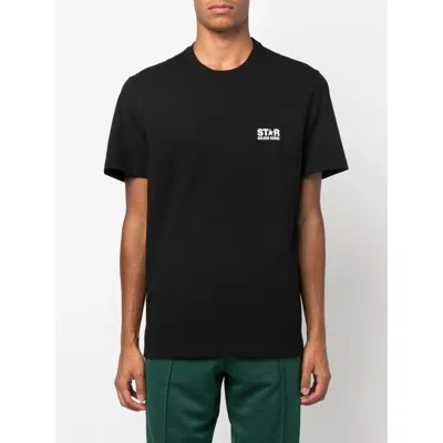 Golden Goose Men Logo Print T-shirt In Black