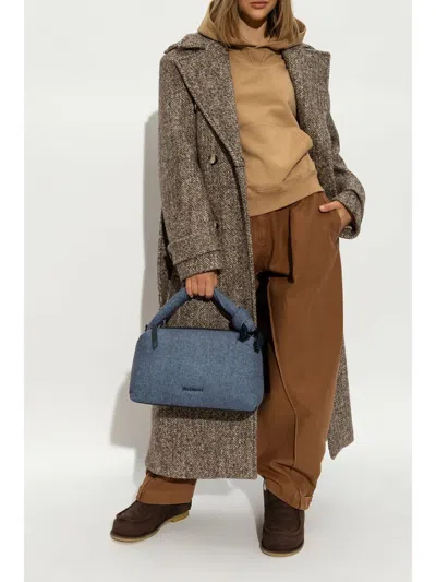 Jw Anderson Shearling-lined Suede Boots In Brown