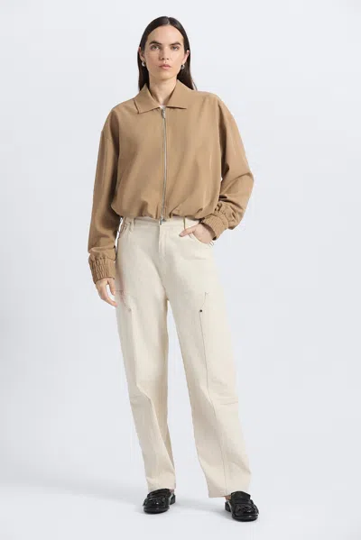 Derek Lam 10 Crosby Galatea Stretch Denim Double Knee Jean In Neutral