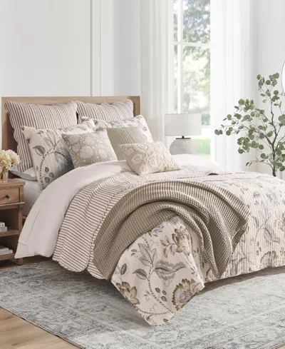 Levtex Martha Stripe Reversible 2-pc. Quilt Set, Twin/twin Xl In Brown